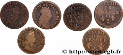 LOUIS XIV &nbsp;THE SUN KING&nbsp; Liard de cuivre, lot de 3 ex. n.d. Ateliers divers