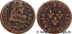 LOUIS XIII  Double tournois, type 1 1632 La Rochelle