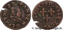 LOUIS XIII  Double tournois, type 4 1625 Riom