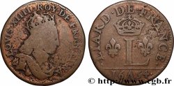 LOUIS XIV &nbsp;THE SUN KING&nbsp; Liard de France à l&nbsp;L couronnée (épreuve) 1654 Paris