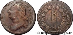 LOUIS XVI 12 deniers dit &nbsp;au faisceau&nbsp;, type FRANÇOIS 1792 Rouen