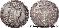 LOUIS XIV &nbsp;THE SUN KING&nbsp; Quart d&nbsp;écu aux trois couronnes 1709 Lyon