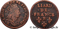 LOUIS XIV &nbsp;THE SUN KING&nbsp; Liard de cuivre, 2e type 1655 Pont-de-l’Arche