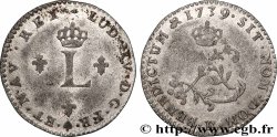 LOUIS XV THE BELOVED Double sol de billon 1739 Rouen