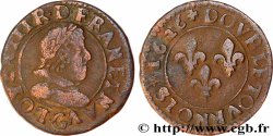 LOUIS XIII  Double tournois, 3e type 1626 Poitiers