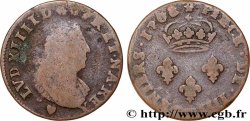 LOUIS XIV &nbsp;THE SUN KING&nbsp; IIII deniers 1708 Strasbourg