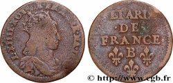 LOUIS XIV &nbsp;THE SUN KING&nbsp; Liard dit &nbsp;à la tête couronnée” s.m. Rouen