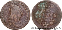 LOUIS XIV &nbsp;THE SUN KING&nbsp; Liard de cuivre, 2e type 1655 Meung-sur-Loire