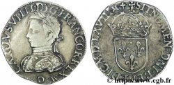 CHARLES IX Teston, 6e type 1568 Lyon XF