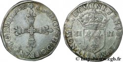 HENRI III Quart d écu, croix de face 1589 Paris
