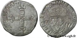 HENRY III Quart d&nbsp;écu, croix de face 1584 Bayonne
