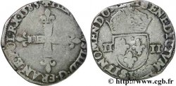 HENRI III Quart d écu, croix de face 1585 Bayonne