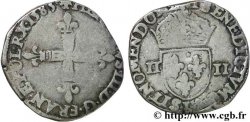 HENRY III Quart d&nbsp;écu, croix de face 1585 Bayonne S