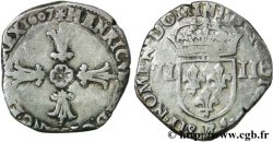 HENRI IV LE GRAND Quart d écu, croix feuillue de face 1607 Angers