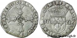 HENRI IV LE GRAND Quart d&nbsp;écu, croix feuillue de face 1596 Bayonne
