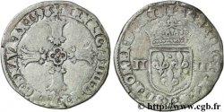 HENRI IV LE GRAND Quart d&nbsp;écu, croix feuillue de face 1596 Bayonne
