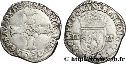 HENRY IV Quart d&nbsp;écu, croix feuillue de face 1599 Bayonne