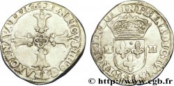 HENRI IV LE GRAND Quart d&nbsp;écu, croix feuillue de face 1606 Bayonne