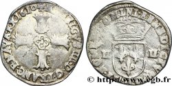 HENRY IV Quart d écu, croix feuillue de face 1610 Bayonne