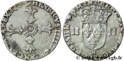 HENRY IV Quart d&nbsp;écu, croix feuillue de face 1604 Montpellier fSS