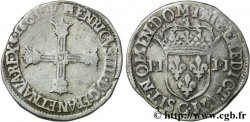 HENRI IV LE GRAND Quart d&nbsp;écu, croix batonnée et couronnée de face 1603 Saint-Lô