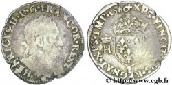 FRANÇOIS II. MONNAYAGE AU NOM D&nbsp;HENRI II Demi-teston au buste lauré, 2e type 1560 Bayonne