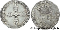 HENRI III Huitième d&nbsp;écu, croix de face 1589 Paris