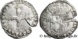 LOUIS XIII LE JUSTE Quart d&nbsp;écu de Navarre 1615 Saint-Palais TTB