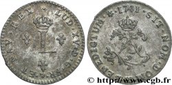 LOUIS XV DIT LE BIEN AIMÉ Double sol de billon 1741 Strasbourg