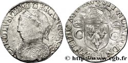 CHARLES IX Teston, 2e type 1565 La Rochelle