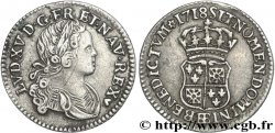LOUIS XV DIT LE BIEN AIMÉ Dixième d&nbsp;écu dit &nbsp;de France-Navarre&nbsp; 1718 Strasbourg