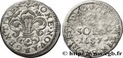 LOUIS XIV LE GRAND ou LE ROI SOLEIL II sols 1687 Strasbourg