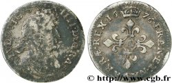 LOUIS XIV LE GRAND OU LE ROI SOLEIL Quatre sols à la croix formée de lis 1676 Paris