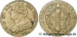 LOUIS XVI (MONARQUE CONSTITUTIONNEL)  2 sols dit &nbsp;au faisceau&nbsp;, type FRANÇOIS 1792 Paris SUP/TTB+