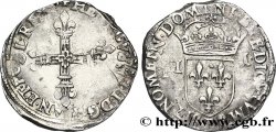 HENRI III Quart d écu, croix de face n.d. Angers