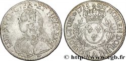 LOUIS XV DIT LE BIEN AIMÉ Écu aux branches d&nbsp;olivier, buste habillé 1735 Paris TB/TTB