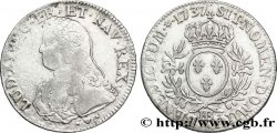 LOUIS XV DIT LE BIEN AIMÉ Écu aux branches d&nbsp;olivier, buste habillé 1737 Strasbourg TB+