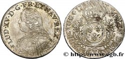 LOUIS XV DIT LE BIEN AIMÉ Écu aux branches d&nbsp;olivier, buste habillé 1739 Nantes TTB+