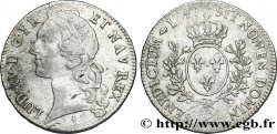 LOUIS XV DIT LE BIEN AIMÉ Écu aux branches d’olivier, tête ceinte d’un bandeau 1747 Montpellier TTB