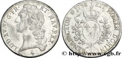 LOUIS XV DIT LE BIEN AIMÉ Écu aux branches d’olivier, tête ceinte d’un bandeau 1758 Paris TTB
