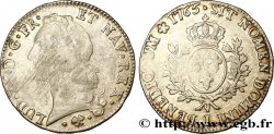 LOUIS XV DIT LE BIEN AIMÉ Écu aux branches d’olivier, tête ceinte d’un bandeau 1765 Bayonne TTB/TTB+