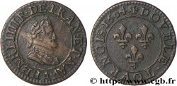 HENRI IV LE GRAND Double tournois, 1er type de Paris (légende française) 1604 Paris, Moulin des Étuves