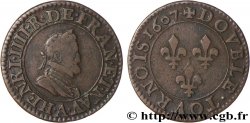 HENRI IV LE GRAND Double tournois, 1er type de Paris (légende française) 1607 Paris, Moulin des Étuves