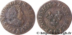 LOUIS XIII LE JUSTE Double tournois, type 5 de Paris 1629 Paris