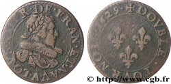 LOUIS XIII LE JUSTE Double tournois, type 6 de Paris 1629 Paris