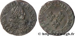 LOUIS XIII LE JUSTE Double tournois, type 6 de Paris 1629 Paris