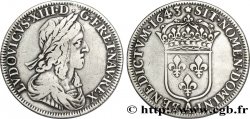 LOUIS XIII LE JUSTE Demi-écu, buste drapé et cuirassé (2e buste de Jean Warin) 1643 Paris, Monnaie de Matignon