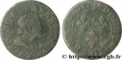 LOUIS XIII LE JUSTE Double tournois, type 1 1614 Amiens