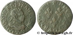 LOUIS XIII LE JUSTE Double tournois, type 1 1614 Amiens