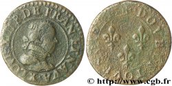 LOUIS XIII LE JUSTE Double tournois, type 3 1616 Amiens
